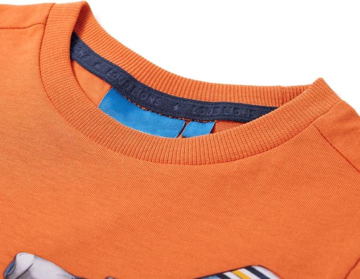 Immagine prodotto VidaXL Camicia da bambino a maniche lunghe arancione scuro 92,Materiale: 100 (92)