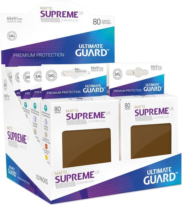 Image du produit Ultimate Guard UGD010567 - Supreme UX - 80x Kartenhüllen, Standardgrösse, Matt, Braun