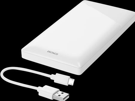 Productafbeelding Deltaco Externe batterij 10000 mAh, 2.1 A (10000 mAh, 10.50 W, 37 Wh)