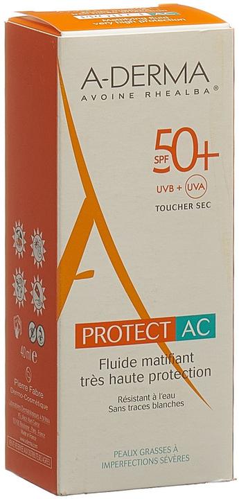 Produktbild A-Derma PROTECT-AC mattierendes Fluid SPF50+ (Sonnencreme Gesicht, SPF 50+, 40 ml, 67 g)