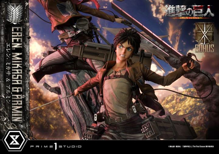 Produktbild Prime 1 Studio Attack on Titan Ultimate Premium Masterline Statue Eren, Mikasa, & Armin Deluxe Bonus Version 72 cm
