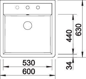 Image du produit Blanco Panor 60 (Éviers à poser, 60 cm, 63 cm)