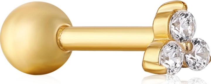 Ania Haie Ohrstecker Trio Sparkle Barbell 925 Sterling Silber (925 Sterling Silber)