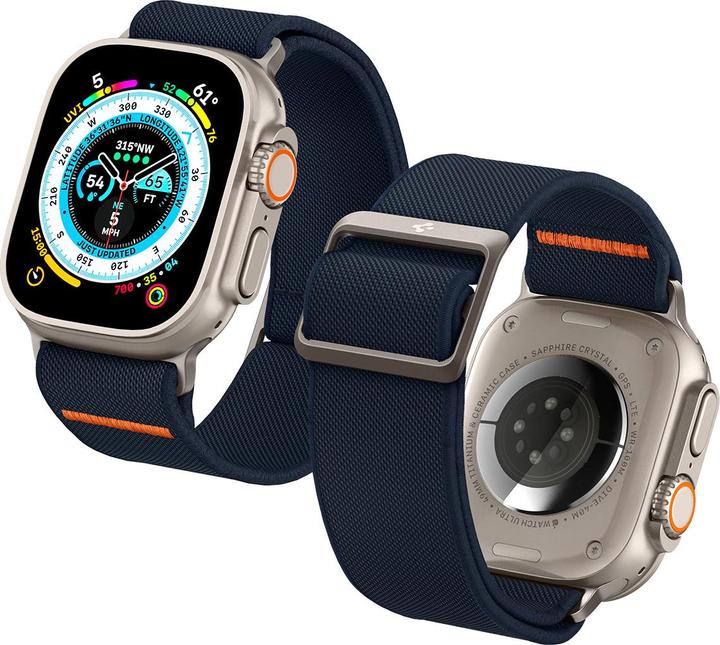 Produktbild Spigen Fit Lite Band für Apple Watch Series 42, 44, 45, 49 mm - navy (42 mm, 44 mm, 45 mm, 49 mm, Nylon, Fabric, Stainless Steel)