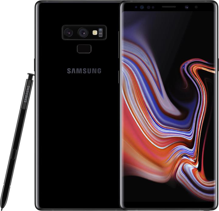 Actual product image Samsung Galaxy Note9 (128 GB, Midnight Black, 6.40", Hybrid Dual SIM, 12 Mpx, 4G)