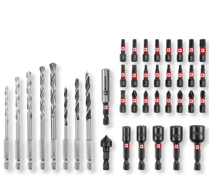 Actual product image Einhell 108759 39-piece drill and bit range (4 mm, 5 mm, 6 mm, 8 mm)