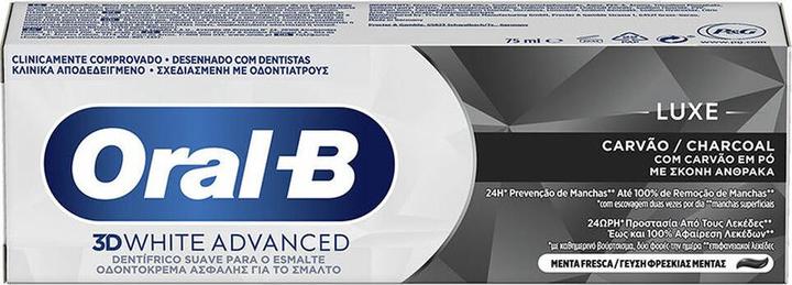 Produktbild Oral-B 3d White Advanced Charcoal Toothpaste Frischer Minzgeschmack Tube 75 Ml (75 ml)