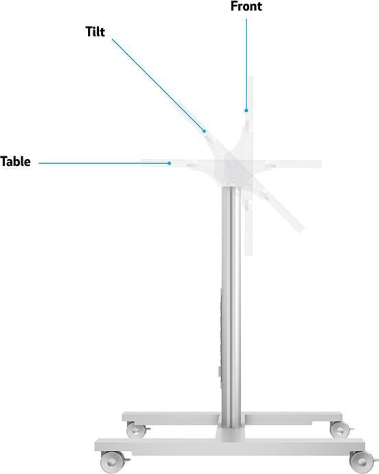 Image du produit Multibrackets Présentoir et table (Universel, 55", 80 kg)