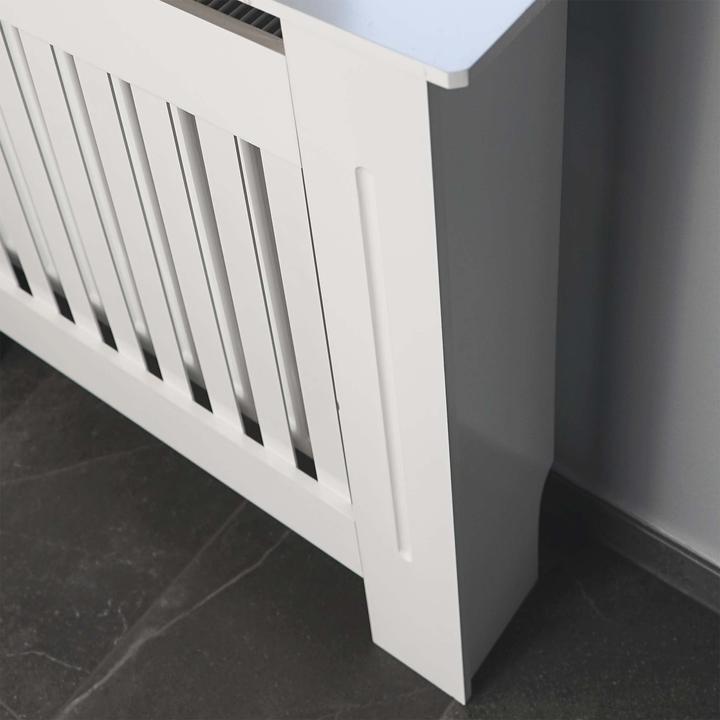 Produktbild Wiltec Toboli Heizkörperverkleidung Weiss 112x19x82cm MDF Heizkörperabdeckung Heizung