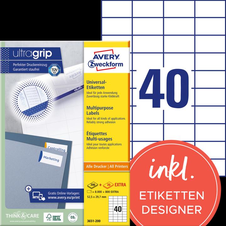 Produktbild Avery Universal-Etiketten