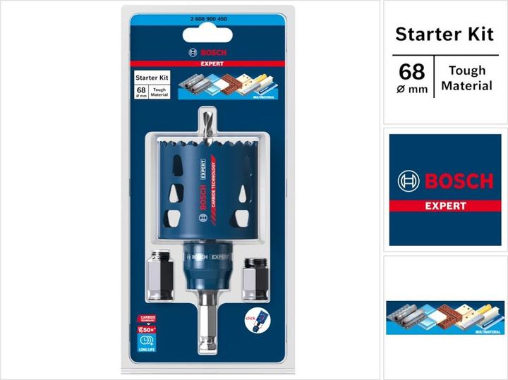 Actual product image Bosch Professional Zubehör Expert Tough Material Hole Saw Starter Set, 68 x 60 mm (68 mm)