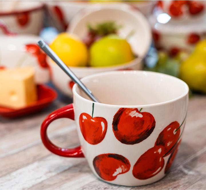Produktbild neuetischkultur Suppentasse 0,5 Liter mit Deckel Cherry (1 x, 13 cm)