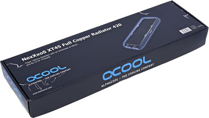 Actual product image Alphacool NexXxoS XT45 Full Copper 420mm (140 mm)