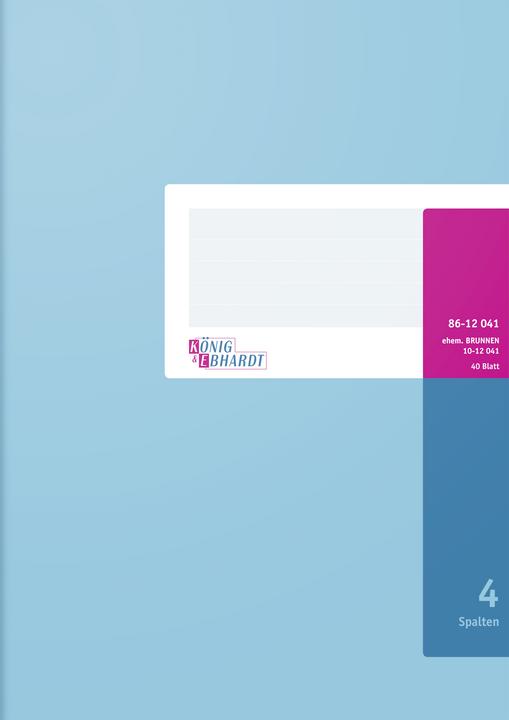 Produktbild König & Ebhardt Spaltenbuch A4 40Bl 4SP (40 x)