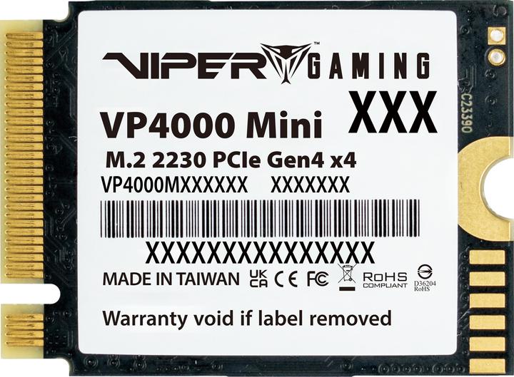 Image du produit Patriot SSD 2TB M.2 Viper Mini VP4000 Gen4 x4 5000/3500 (2000 Go, M.2 2230)