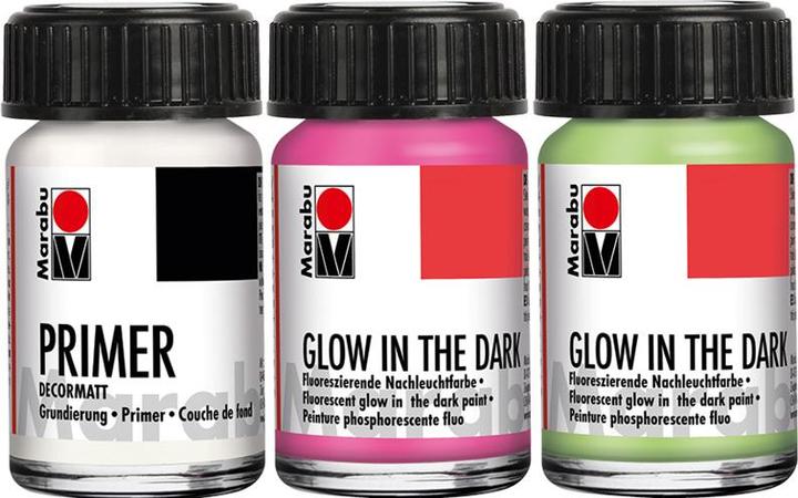 Immagine prodotto Marabu Vernice Afterglow "Glow in the Dark Dream (Bianco, Verde, Pink, 45 ml)