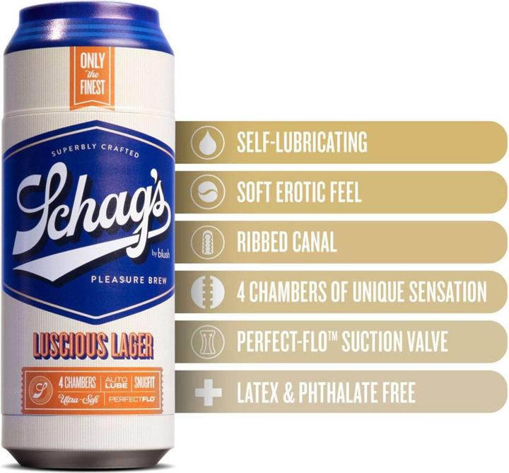 Actual product image Blush Schag’s Luscious Lager Masturbator Frosted