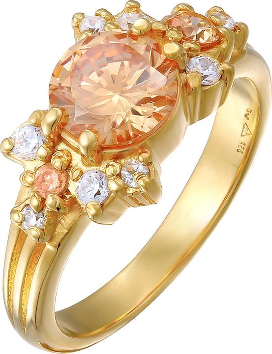 Produktbild Elli PREMIUM Ring Cocktail Statement Zirkonia 925 Silber (54, 925 Silber)