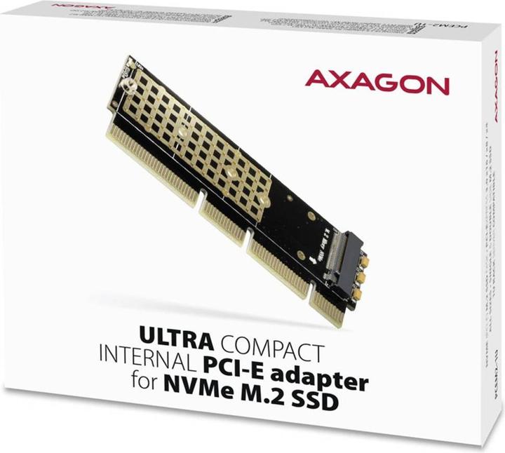 Produktbild Axagon PCEM2-1U PCI-E 3.0 16x - M.2 SSD NVMe, up to 80mm SSD, low profile 1U