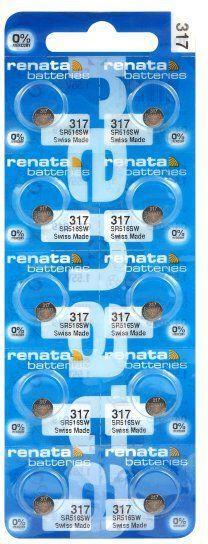 Renata 317 / SR516SW (10 Stk., SR62, 10.50 mAh)