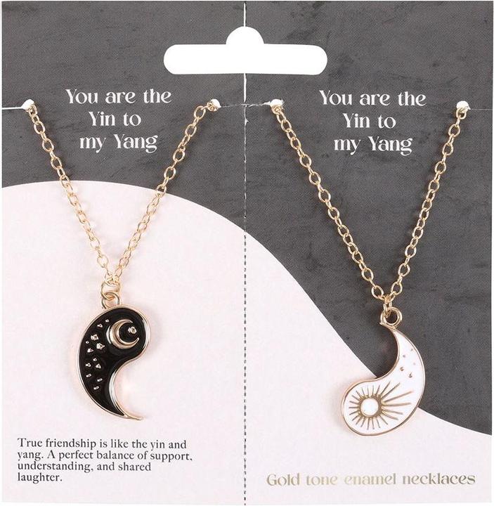 Produktbild Something Different Yin und Yang Halskette mit Anhänger Best Friend 2erPack Edelstahl (100% synthetisches Material)