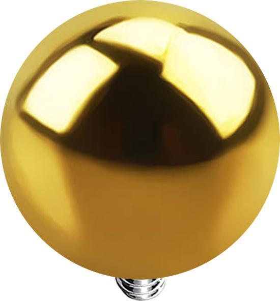 Star Piercing Dermal Anchor Kugel vergoldet mit Titanium Beschichtung (Chirurgenstahl 316L, ohne Messing)
