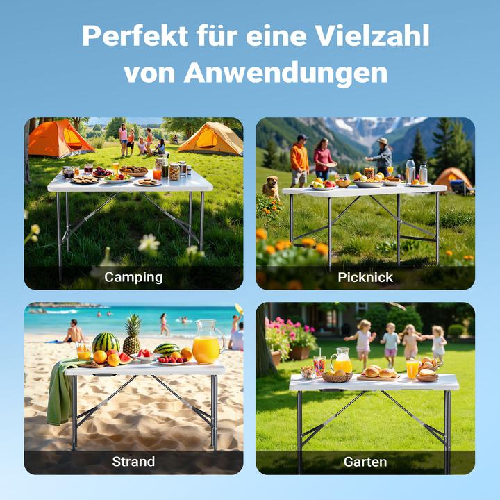 Actual product image Wiltec Folding camping table Folding table Party table Buffet table Garden table