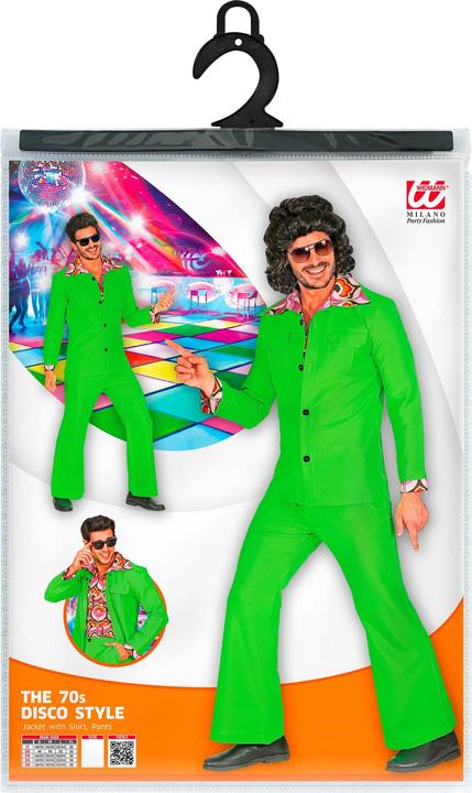 Immagine prodotto Widmann Abito stile discoteca anni '70 con camicia e pantaloni verdi (M)