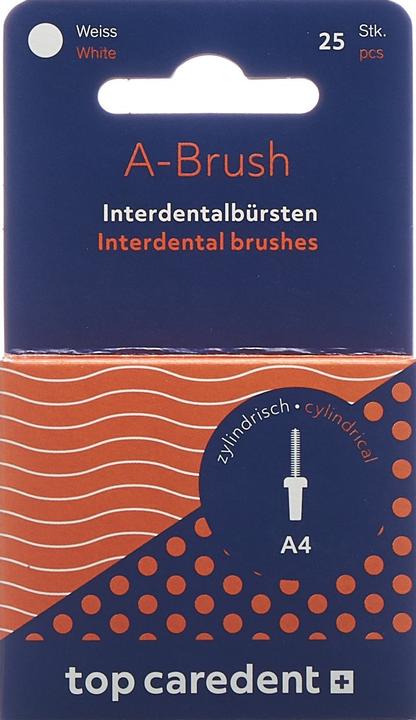 Actual product image Top Caredent A-Brush 4 IDBH-W interdental brushes white (25 x)