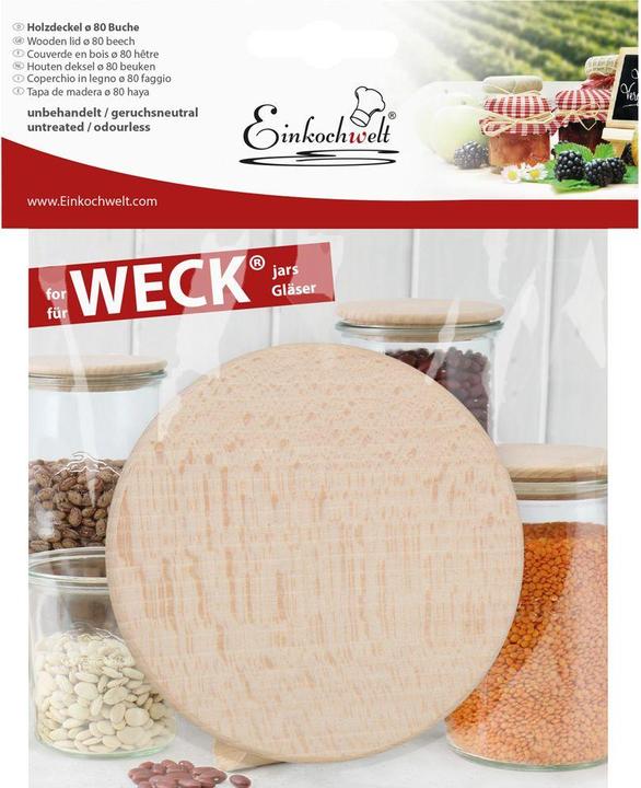 Actual product image Weck Wooden lid 'Einkochwelt' (1 pcs.)