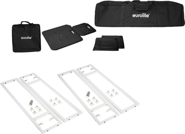Eurolite 2x Stage Stand variabel inkl. Cover und Tasche, schwarz