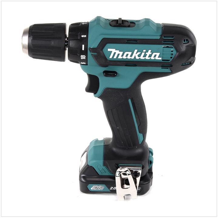 Produktbild Makita DF 331 DSAJ Akku Bohrschrauber 10,8V 30Nm im Makpac mit 2x BL1020B 2,0Ah Akku und DC10SA (Akkubetrieb)