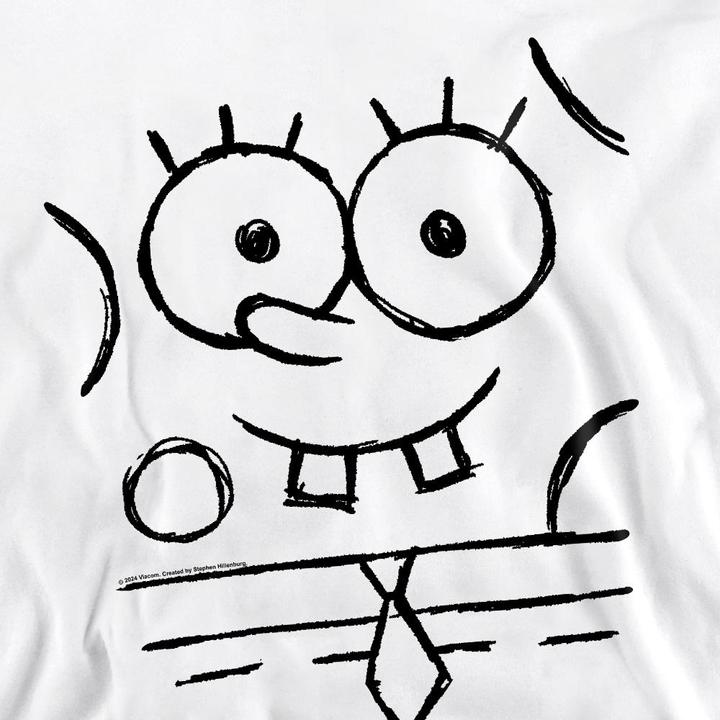 Actual product image Spongebob Squarepants Unisex Adult Sketch Smile Sweatshirt (M)