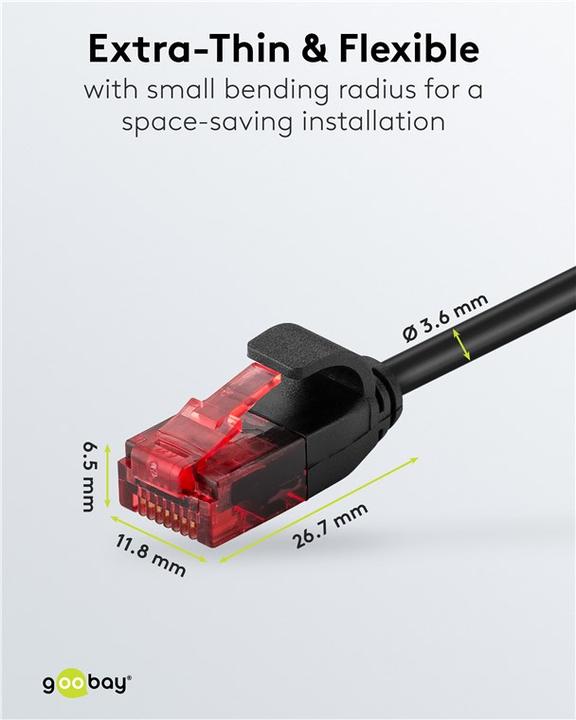 Produktbild Goobay Patch-Kabel (U/UTP, CAT6, 5 m)