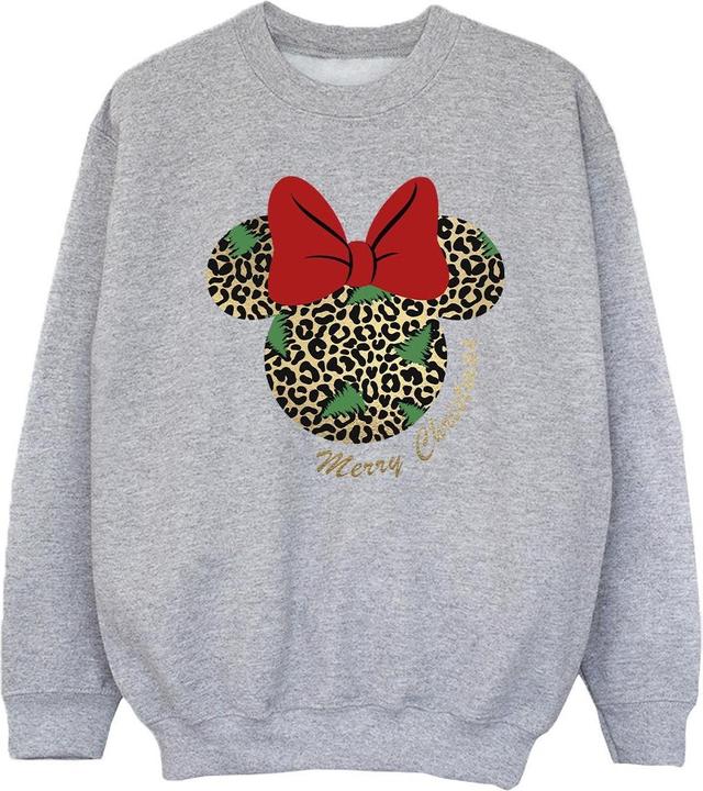 Disney Minnie Mouse Leopard Christmas Sweatshirt Mädchen