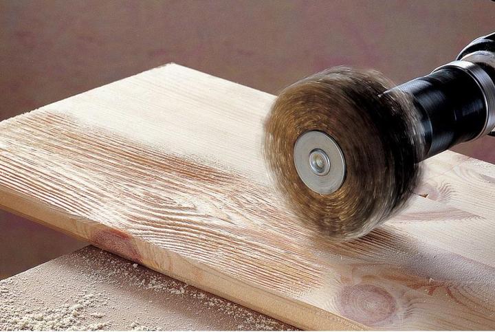 Actual product image wolfcraft wolfcraft 1 Holz-Struktur-Bürste S=8mm ø80x35mm