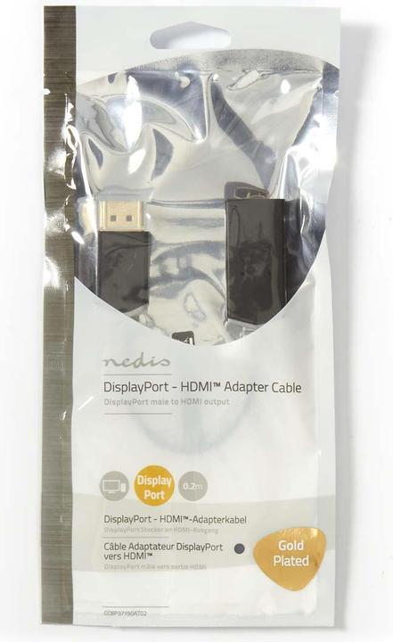 Produktbild Nedis DisplayPort - HDMI Adapter (0.20 m, DisplayPort, HDMI)