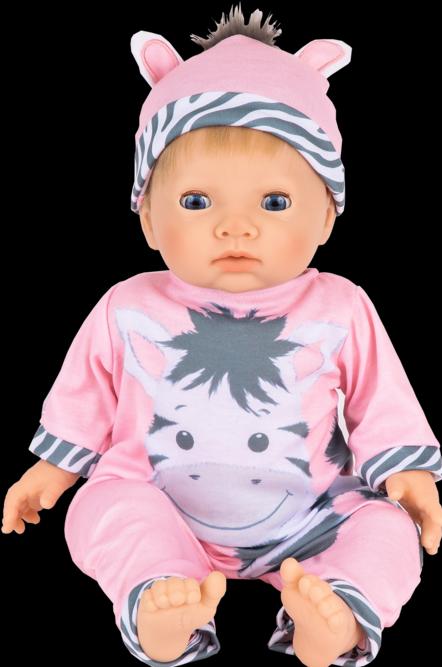 Image du produit Tiny Treasures Tiny Treasure Blond haired Doll Zebra outfit