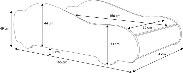 Actual product image ADRK Furniture Bed with mattress SHERIFF 160x80 (160 x 80 cm)