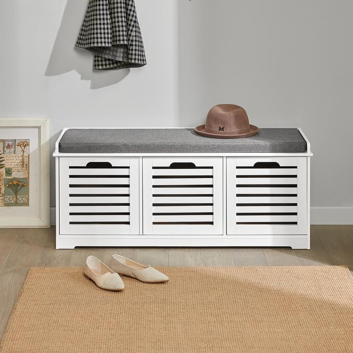 Produktbild SoBuy Schuhbank mit Sitzkissen (105 cm)