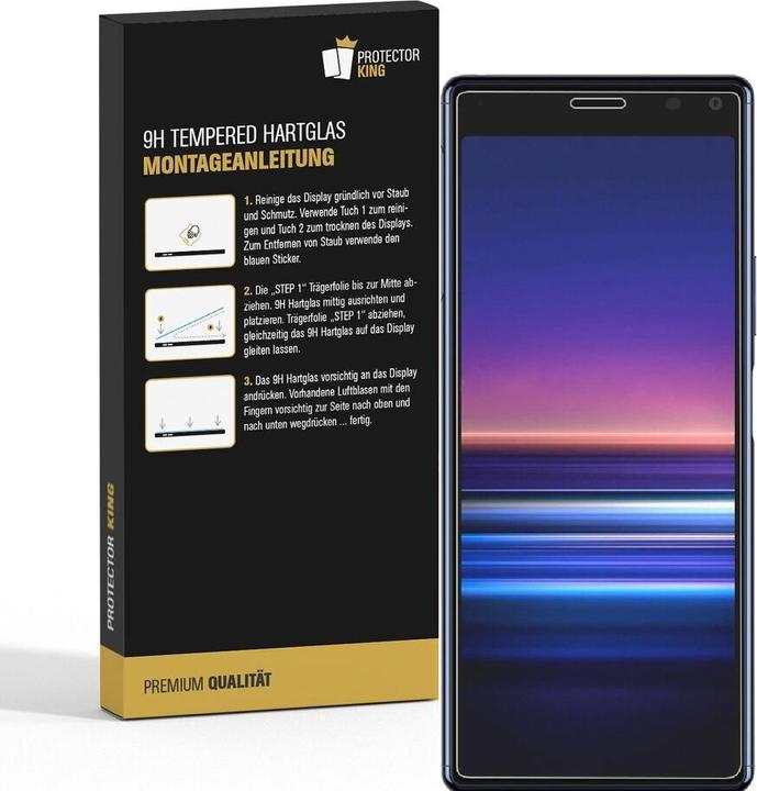Produktbild Protectorking 1x echtes Tempered 9H Panzerhartglas 3D KLAR (1 Stück, Sony Xperia 8)