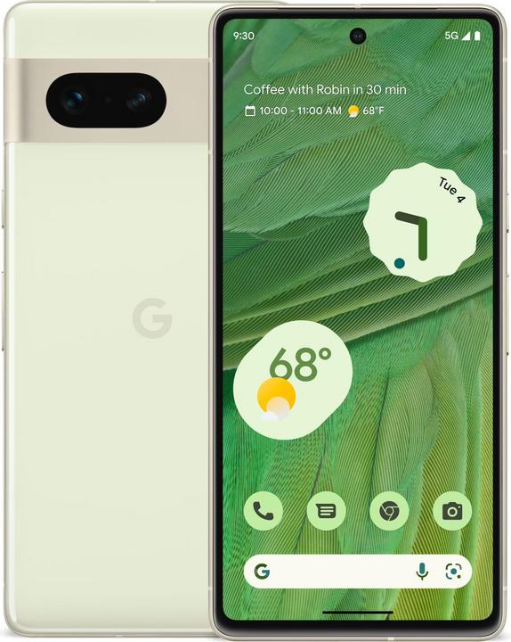Google Pixel 7 (256 GB, Lemongrass, 6.30", SIM + eSIM, 50 Mpx, 5G)