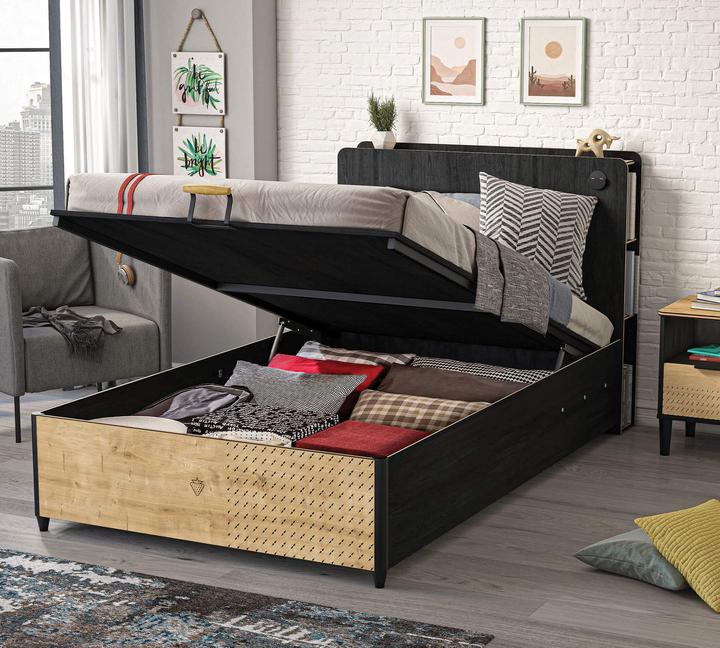 Produktbild Cilek Bett Black mit Stauraum 120x200cm (120 x 200 cm)