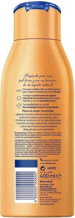 Image du produit NIVEA Q10+ reafirmante y autobronceadora lait pour le corps 400 ml (Spray autobronzant, 400 ml)