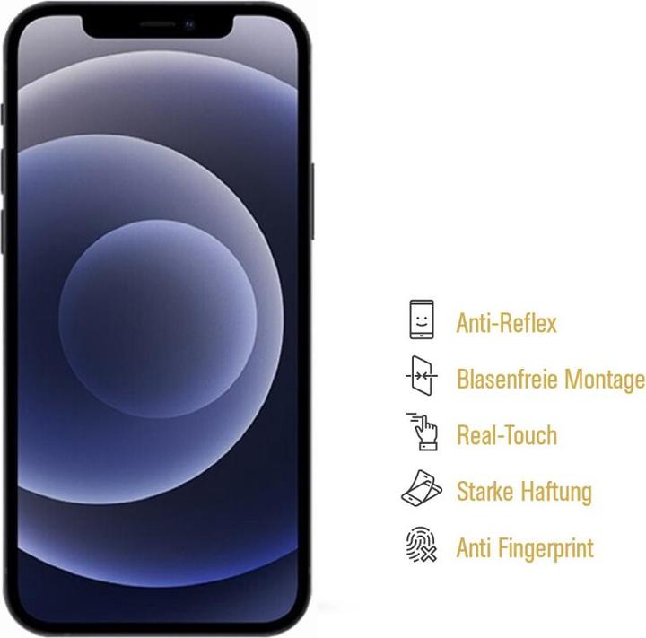 Produktbild Protectorking 3x Displayschutzfolie matt Anti-Reflex entspiegelt (3 Stück, Apple iPhone 12)