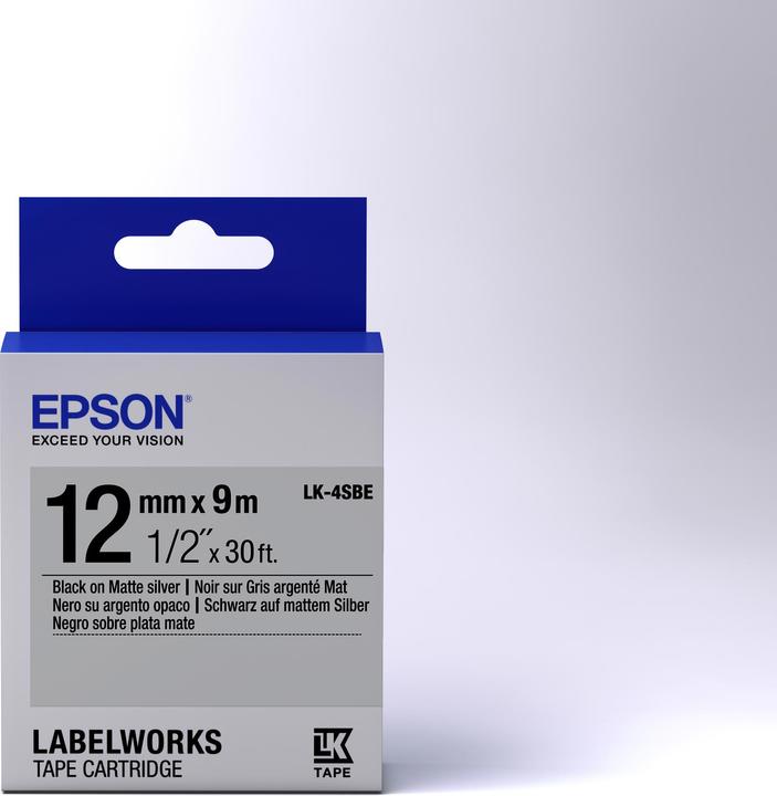 Productafbeelding Epson Labelcassette Lk-4sbe (1.20 cm, Zwart)