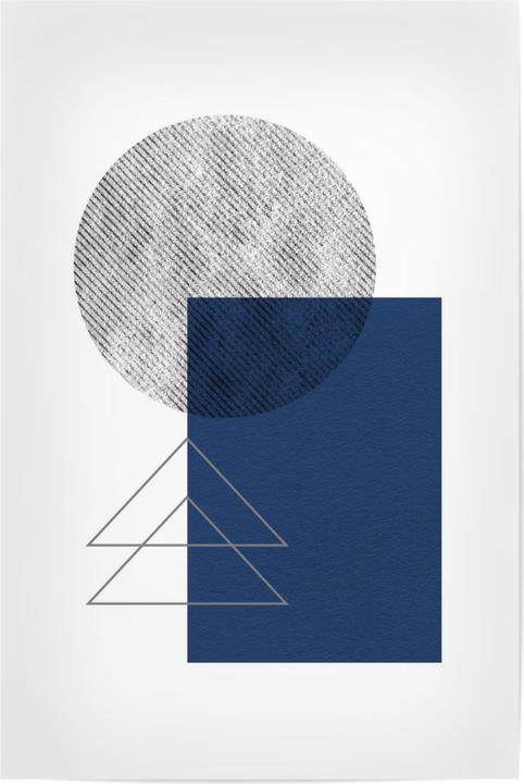 artboxONE Bleu marine géométrique (20 x 30 cm)