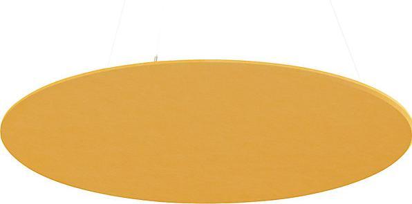 Actual product image eurokraft basic Acoustic ceiling panel, PET felt, Ø 1200 mm, round shape, yellow.
