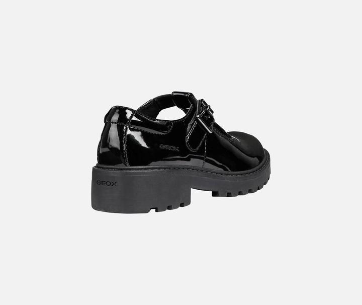 Actual product image Geox Girls J Casey G E Leather Shoes With Buckle (33)