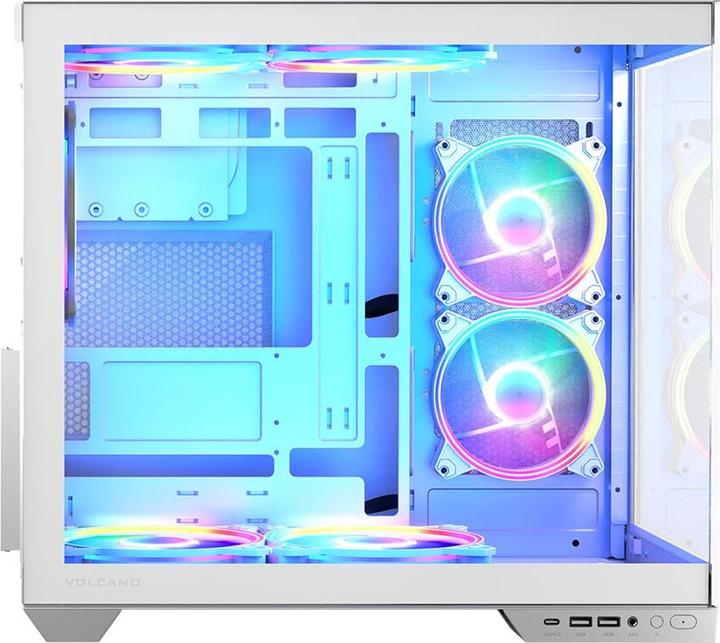 Actual product image Modecom Obudowa Volcano Panorama Apex ARGB 7F biała (AT-PANORAMA-7F-ARGB-20-000000-0002) (mATX, ITX, ATX)